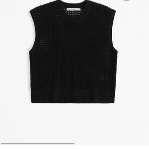 Cotton pullover crochet style sweater